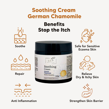 Soothing Cream, Eczema Repair, 150g L&P Organic Natural